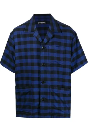 MASTERMIND Plaid-check embroidered shirt
