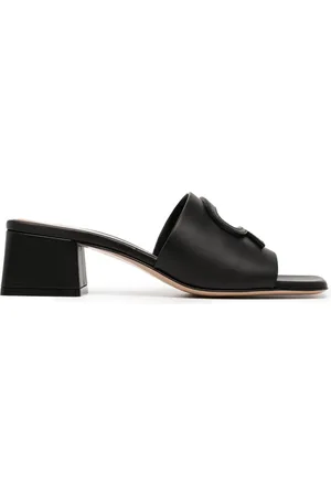 Gianvito Rossi Ribbon 45mm leather slides