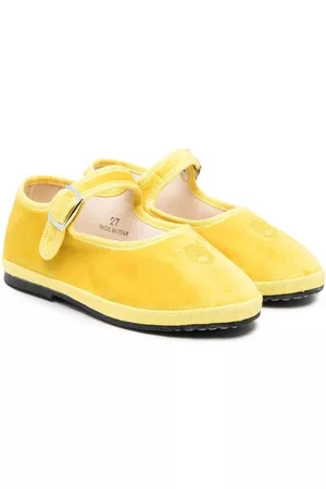 LITTLE BEAR Embroidered-design buckle ballerinas