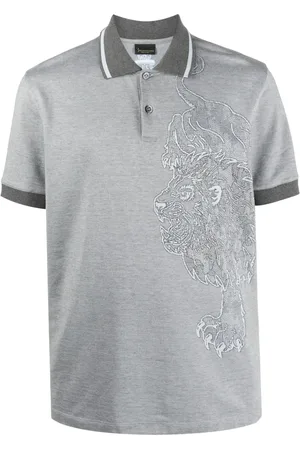 BILLIONAIRE Lion-print polo shirt