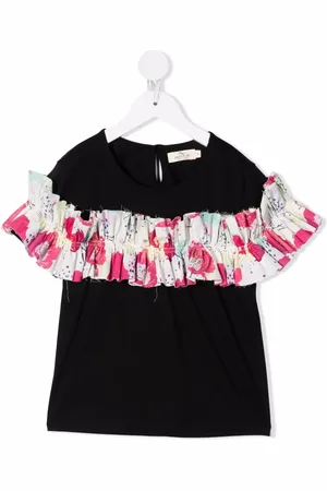 Le pandorine Floral-ruffle top
