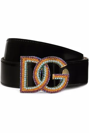 Dolce & Gabbana DG-logo patent leather belt
