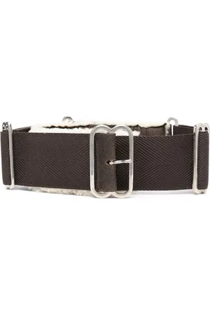 Gianfranco Ferré 1990s shearling-trim buckle belt