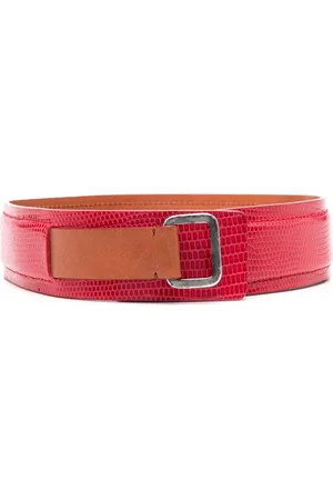 Gianfranco Ferré 2000s snakeskin-effect two-tone belt