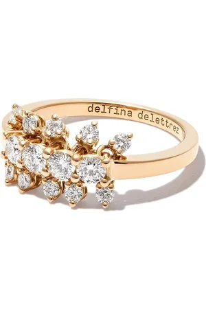 DELFINA DELETTREZ 18kt yellow Dancing Diamonds ring