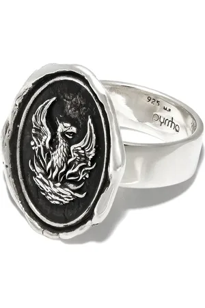 Pyrrha Sterling Fire Within signet ring