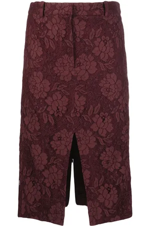 Nº21 Mid-length lace pencil skirt