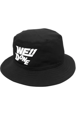 We11 Done Hats - Logo-print detail bucket hat
