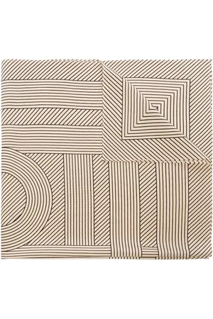 Totême Striped monogram print scarf