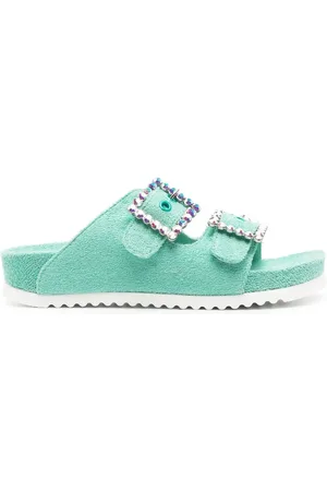 LE SILLA Buckle-detail open-toe slides