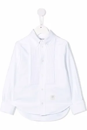 Thom Browne Pleated bib cotton shirt