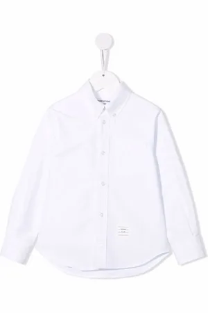 Thom Browne Logo-tag cotton shirt