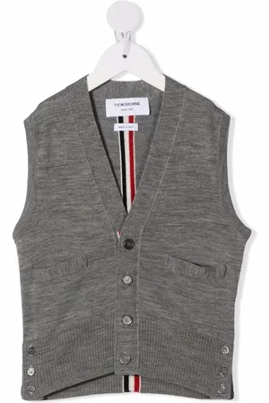 Thom Browne Stripe-detail merino cardigan