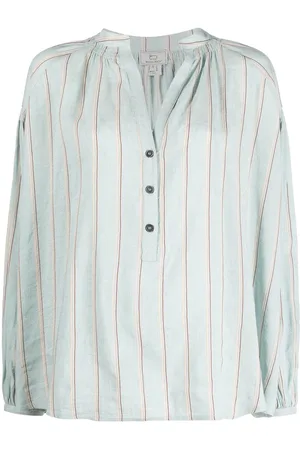 Woolrich Striped half-button blouse