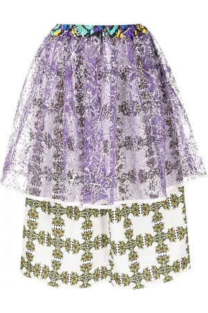 Tata Christiane Tulle overlay midi skirt