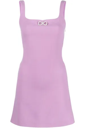 Mach & Mach Bow-detail sleeveless minidress