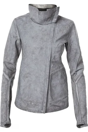 ISAAC SELLAM EXPERIENCE Off-centre leather biker jacket