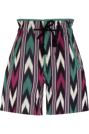 Marant Etoile Zigzag-print high-waisted shorts