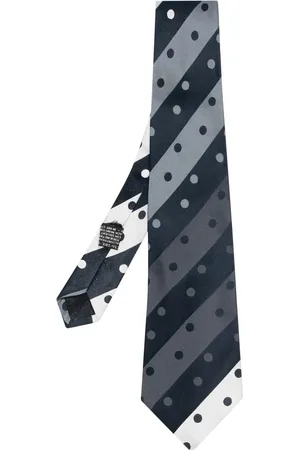 VERSACE 2000s striped polka-dot silk tie