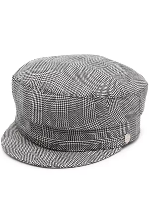 Manokhi Plaid-check print hat
