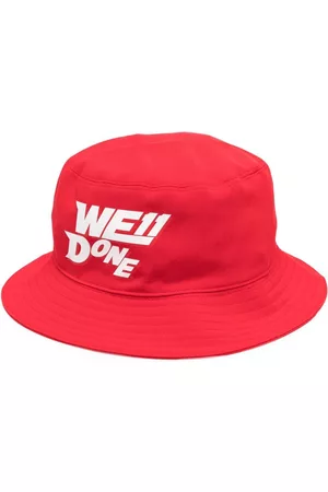 We11 Done Women Hats - Logo-print bucket hat