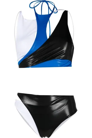The Attico Two-tone halterneck bikini