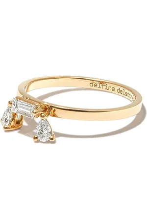 DELFINA DELETTREZ 18kt yellow Dancing Diamonds ring