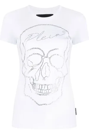 Philipp Plein Skull motif rhinestone-embellished T-shirt