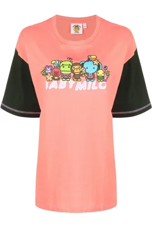 A Bathing Ape Colour-block logo-print T-shirt