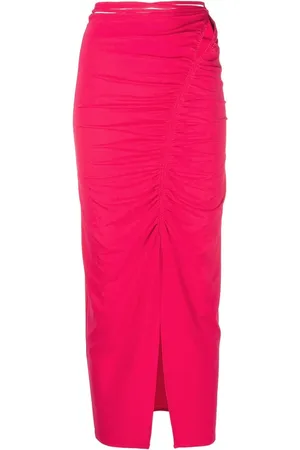 Self-Portrait Gathered midi skirt