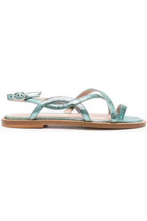 Scarosso Carol metallic leather sandals