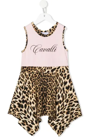 Roberto Cavalli Leopard-print asymmetric dress