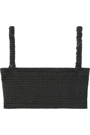 Proenza Schouler Faux-leather smocked top