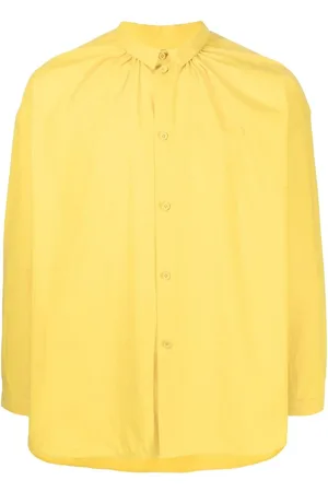 TOOGOOD Gathered long-sleeve linen shirt
