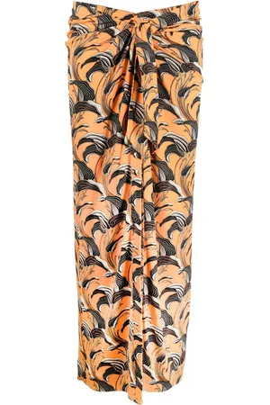 Paco rabanne Printed ruched skirt