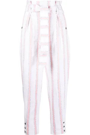 IRO Rula striped-leg trousers