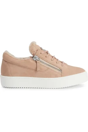 Giuseppe Zanotti Shearling-trim suede sneakers