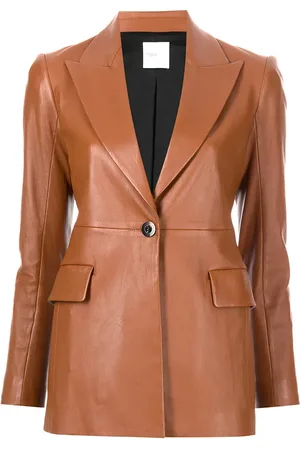 ROSETTA GETTY Single-breasted lambskin blazer