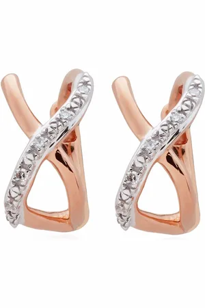 Monica Vinader Riva crossover huggie earrings