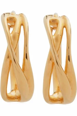 Monica Vinader Nura Reef crossover huggie earrings
