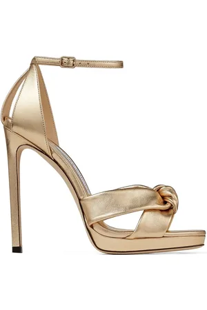 Jimmy Choo Rosie 120mm metallic-effect sandals