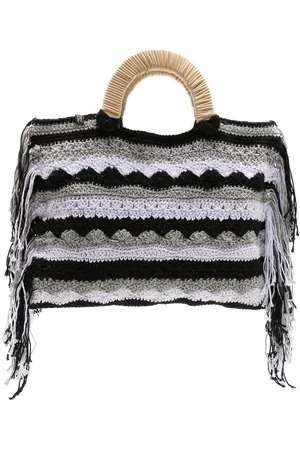 Nannacay Vera striped crochet tote bag