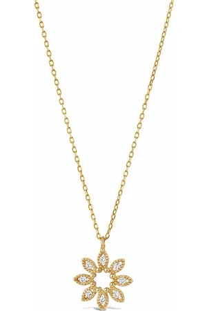 Dinny Hall 14kt yellow Jasmine Flower diamond necklace