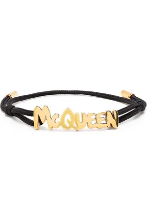 Alexander McQueen Logo lettering adjustable bracelet