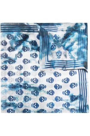 Alexander McQueen Men Neckties - Tie-dye skull-print scarf