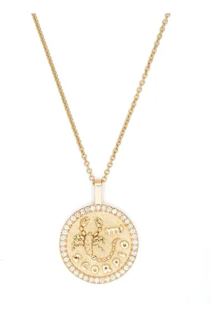 Anita 18kt yellow Scorpio diamond necklace