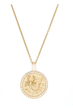 Anita 18kt yellow Scorpio diamond necklace
