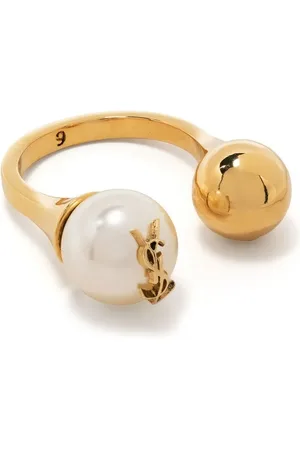Saint Laurent Cassandre pearl ball ring