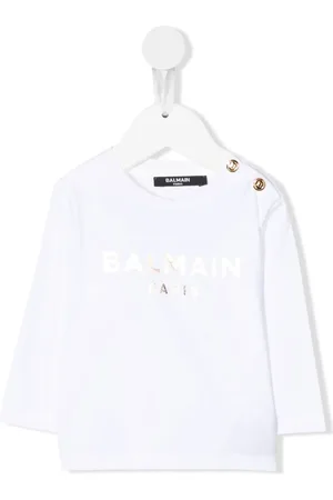 Balmain Metallic-logo long-sleeve T-shirt