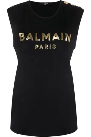 Balmain Logo-print sleeveless T-shirt